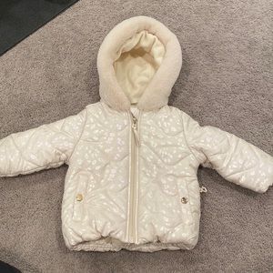 Toddler girl 18m coat fur hood baby